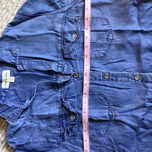 Anthropologie Cloth and Stone Tencel Denim Shirt *EUC* Small - Picture 5 of 8